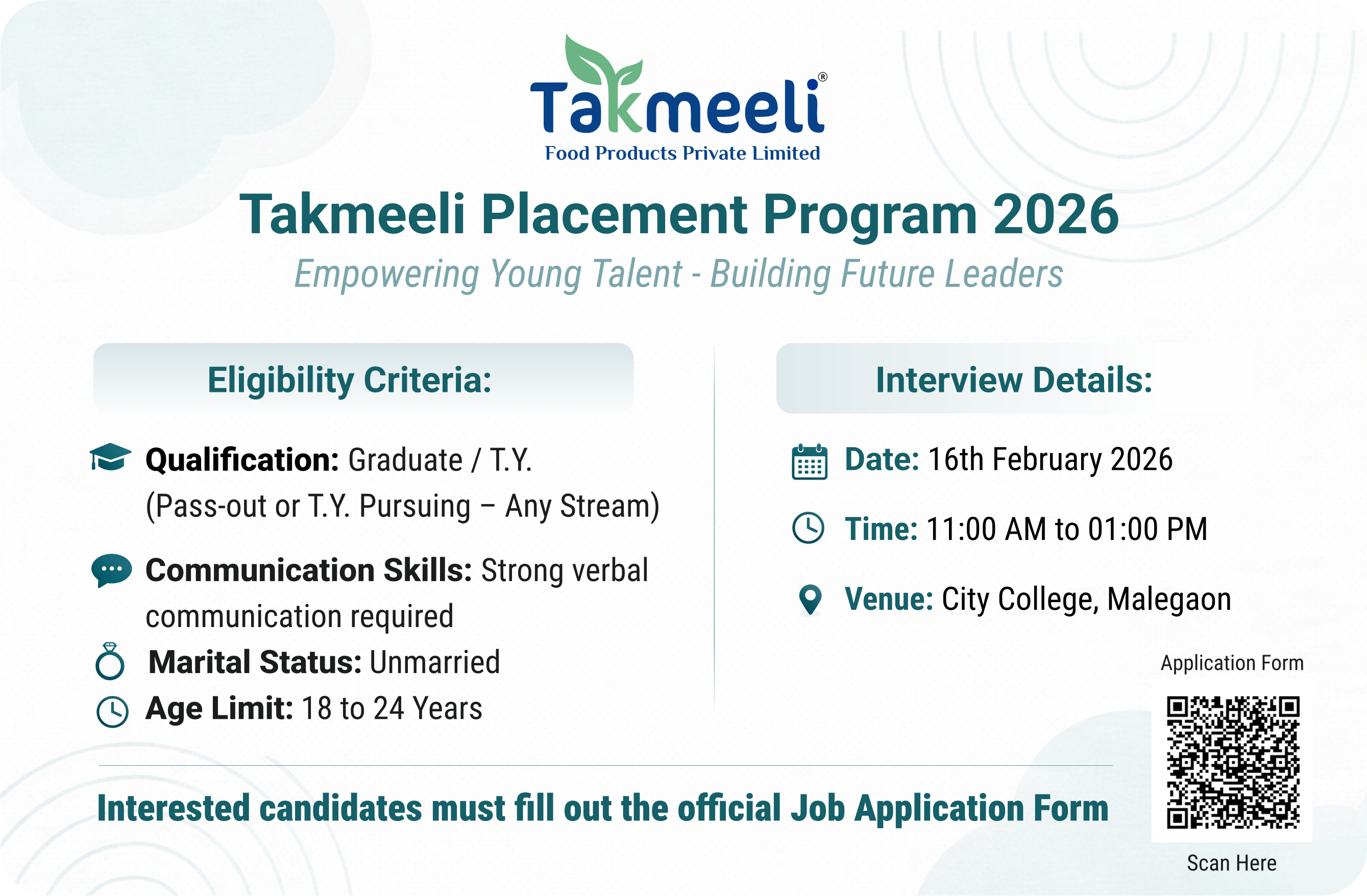 Takmeeli Placement Program 2026